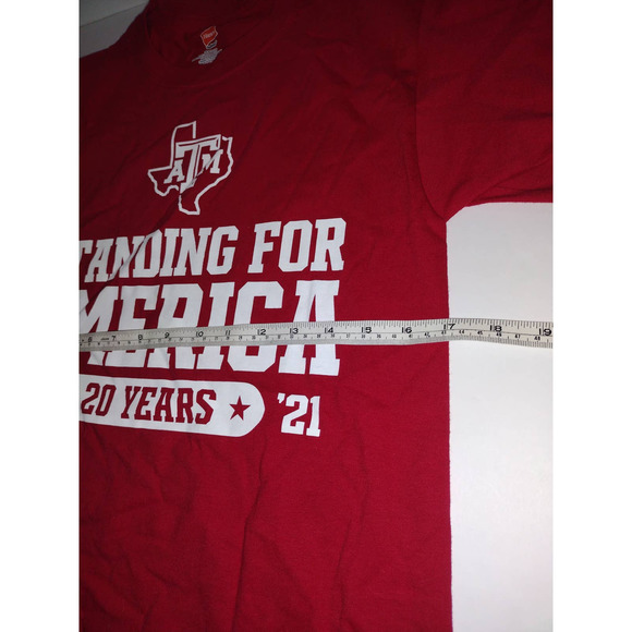 ATM Standing for America 20 Years Red Hanes Size S - Picture 5 of 6